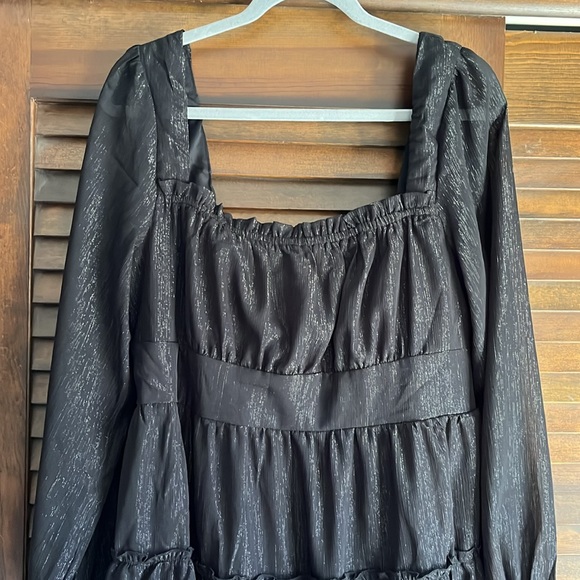 Altar’d State Shiny Black Dress - Picture 2 of 5